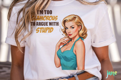 Funny Sarcastic Pin-up Girl Clipart Product Image 2