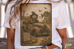 Vintage Halloween Card PNG Clipart Product Image 2