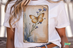 Butterfly Junk Journal Page Clipart Product Image 2