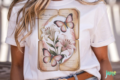 Butterfly Junk Journal Page Clipart Product Image 2