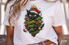 Funny Christmas Cat Clipart Product Image 2