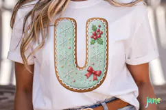 Mint Cookie Letters Clipart Product Image 2