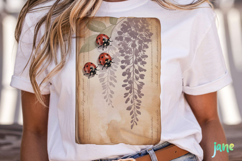 Ladybug Junk Journal Page Clipart Product Image 5