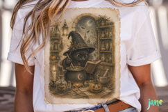 Vintage Halloween Card PNG Clipart Product Image 2