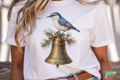 Vintage Winter Bird Clipart Product Image 2