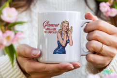 Funny Sarcastic Pin-up Girl Clipart Product Image 3