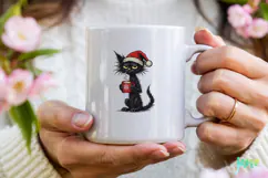 Funny Christmas Cat Clipart Product Image 3