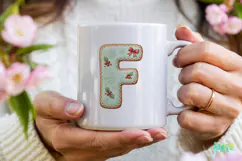 Mint Cookie Letters Clipart Product Image 3