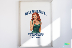 Funny Sarcastic Pin-up Girl Clipart Product Image 4