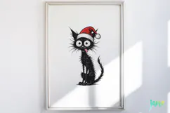 Funny Christmas Cat Clipart Product Image 4