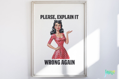 Funny Sarcastic Pin-up Girl Clipart Product Image 4