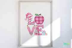 Pink Christmas School Teacher PNG Product Image 4