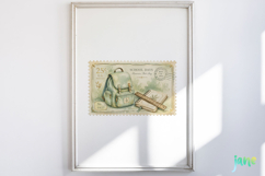 Vintage Back to School Postage Stamp Clipart Product Image 4