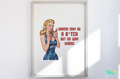 Funny Sarcastic Pin-up Girl Clipart Product Image 4