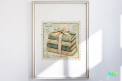 Vintage Back to School Postage Stamp Clipart Product Image 4