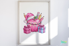 Pink Christmas School Teacher PNG Product Image 4