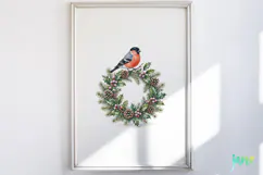 Vintage Winter Bird Clipart Product Image 4