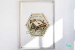 Vintage Back to School Postage Stamp Clipart Product Image 4