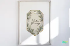 Vintage Winter Tags Clipart Product Image 4