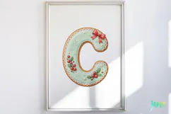 Mint Cookie Letters Clipart Product Image 4