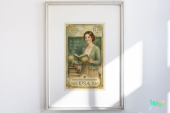 Vintage Back to School Postage Stamp Clipart Product Image 4