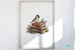 Vintage Winter Bird Clipart Product Image 4