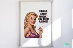 Funny Sarcastic Pin-up Girl Clipart Product Image 4
