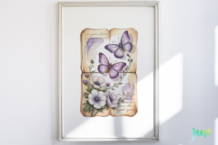 Butterfly Junk Journal Page Clipart Product Image 4