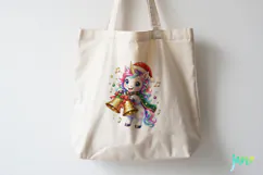 Cute Christmas Unicorn Clipart Product Image 5