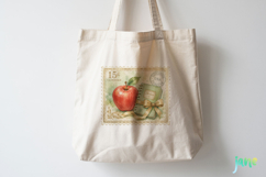 Vintage Back to School Postage Stamp Clipart Product Image 5
