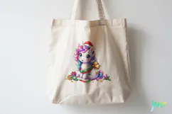 Cute Christmas Unicorn Clipart Product Image 5