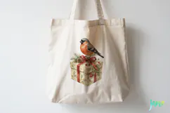 Vintage Winter Bird Clipart Product Image 5