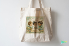 Vintage Back to School Postage Stamp Clipart Product Image 5
