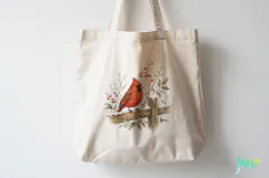 Vintage Winter Bird Clipart Product Image 5