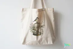 Vintage Winter Bird Clipart Product Image 5