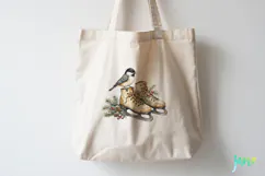 Vintage Winter Bird Clipart Product Image 5