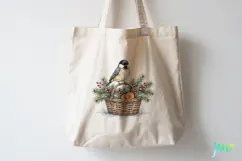 Vintage Winter Bird Clipart Product Image 5