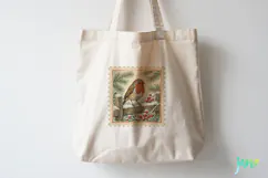 Vintage Winter Postage Stamp Clipart Product Image 5