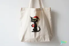 Funny Christmas Cat Clipart Product Image 5