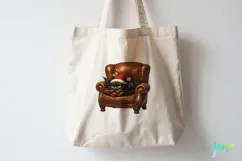 Funny Christmas Cat Clipart Product Image 5