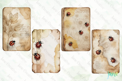 Ladybug Junk Journal Page Clipart Product Image 1