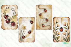 Ladybug Junk Journal Page Clipart Product Image 1