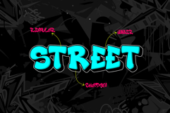 Dinamix Street | 3D Layered Graffiti Webfont for Urban Ideas Product Image 3
