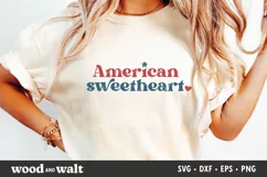 American Sweetheart SVG | Fourth of July PNG Product Image 2