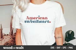 American Sweetheart SVG | Fourth of July PNG Product Image 1