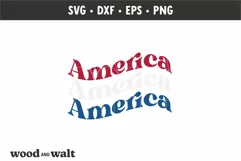 America Wave SVG | 4th Of July Cut File Product Image 2