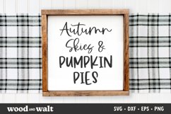 Autumn Skies Pumpkin Pies SVG | Fall Sign SVG Product Image 1