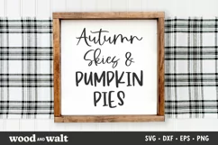 Autumn Skies Pumpkin Pies SVG | Fall Sign SVG Product Image 1