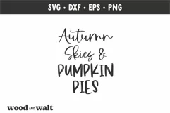Autumn Skies Pumpkin Pies SVG | Fall Sign SVG Product Image 2