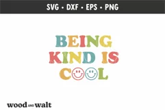 Being Kind Is Cool SVG | Retro Kids Shirt SVG Product Image 2